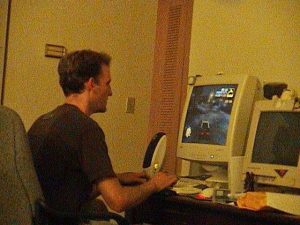 Richard Playing GTA 3 in 2002